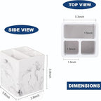 Diatomite Toothbrush Holders Tooth Brush Organizer, 2 Pack, Marble White - Image 5