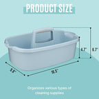 Cleaning Supplies Caddy, 2 Pack Cleaning Supply Organizer with Handle, Plastic Bucket for Cleaning Products, Tool Storage Caddy, Blue - Image 4