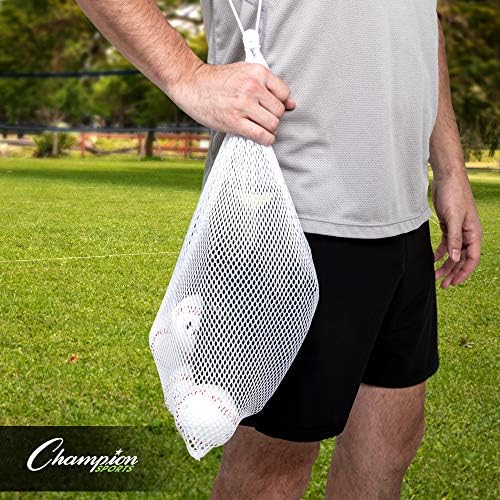 Champion Sports Mesh Equipment Bag – Heavy-Duty Nylon Drawstring Bag with Lock & ID Tag, Breathable Storage Sack for Balls, Swim Gear, Laundry & Toys, Multiple Sizes & Colors - Image 6