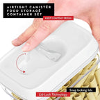 DWËLLZA KITCHEN Airtight Food Storage Containers with Lids - 5 Piece Set - Kitchen Accessories - Pantry Organization and Storage Containers for Food - Clear BPA-Free - Keeps Food Fresh & Dry - Image 7