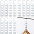 8 Pcs Space Saving Hangers for Clothes, Heavy Duty Plastic Space Saver Vertical Hanger, Closet Storage Organizer, College Dorms & Storage Closet Organizer for Shirts Pants Jeans by Unknown