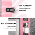 Homykic Over The Toilet Storage, 3-Tier Bamboo Bathroom Shelf, Pink - Image 5