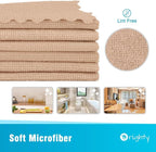 Orighty Microfiber Cleaning Cloth - 24 Pack, Brown Cleaning Rags 12x11 inch - Image 2