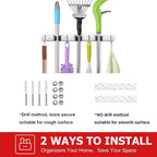 IMILLET Broom Holder Wall Mount Stainless Steel Mop Organizer - Image 7
