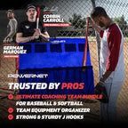 PowerNet Ultimate Coaching Team Bundle, Dugout Organizer for Baseball & Softball, Team Equipment Organizer, Hanging Bat Bag & Baseball Glove Helmet Holder, Dry Erase Magnetic Lineup Board - Image 2