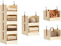 DIMJ Hanging Closet Organizer - 4-Tier Modular Hanging Shelves with Zippers Hooks, Collapsible Baskets for RV, Dorm, Small Spaces, Fabric Storage Bins for Clothes, Handbags by DiMJ