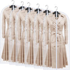 Clear Garment Bags for Hanging Clothes Travel (24'' x 54'' Set of 6) Clothes Storage Bags Closet Cover for Open Closet with Zipper for Suit, Sweaters Travel Laundry Wardrobe Closet Garment Dust Cover by HomeClean