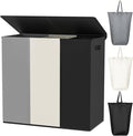 WOWLIVE 180L Laundry Hamper 3 Section, Large Laundry Basket with Lid by WOWLIVE