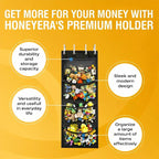 Honeyera The Original Stuffed Animal Storage (Patented) - Over Door Organizer for Stuffies, Toy Plush/Hammock Baby Hanging Storage Net Big Girls Toddler Large Bag Animals (Black) - Image 6
