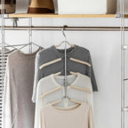 Blouse Tree Hangers Multi-Layer Clothes Hangers 3 Pack 5 in 1 Non Slip Space Saving Closet Organizer Stainless Steel Shirt Hanger Coats Hangers(3 Pack) - Image 7