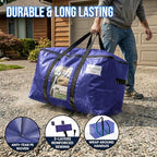 TAILI 6 Pack Dark Blue XXL Moving Bags,Storage Bags with Visible Window - Image 3