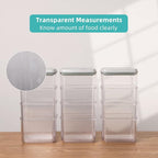 Ankou Food Storage Containers Pop Airtight Food Storage Containers with Lids for Kitchen Pantry Organizing Cereal Snack Flour Sugar Coffee Spaghetti Stackable - 8 Pcs (1.2, 2.0, 2.7, 3.3qt)*2 - Image 5