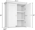 ChooChoo Bathroom Wall Cabinet with 2 Doors, Over The Toilet - Image 3