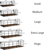 Fixwal Wire Frame Floating Shelves for Wall 5 Different Sizes Carbon Black - Image 3