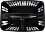 Portable Shower Caddy Basket Plastic Storage Basket with Compartments Black - Image 8
