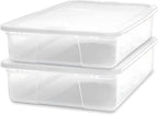 HOMZ Clear Plastic Storage Bins w/Snaplock Lids, 28 Qt, White, 2 Pack | Stackable Container Boxes for Bedroom, Bathroom, Garage, and Office Organization - Image 9