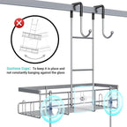 Aitatty Hanging Shower Caddy Over Door: No Drill Rustproof Shower Shelf - Image 3