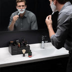 Men's Cologne Organizer with Drawers: Black Men Bathroom Counter Organizer, Dresser Organizer for Shaving Kit, Skincare, Gifts for Men - Image 4