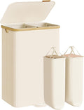 SONGMICS Laundry Hamper with Lid, 150L Laundry Basket，2 Compartments by SONGMICSbySONGMICSHOME