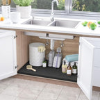 SIKADEER Waterproof Under Sink Mat 25" x 22" Silicone Mat Cabinet Protector - Image 2