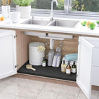 SIKADEER Waterproof Under Sink Mat 40" x 22" Silicone Mat Cabinet Protector - Image 2