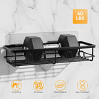 Adhesive Shower Caddy, Large Capacity Shower Racks for Inside Shower, No Drill Bathroom Shower Organizer and Storage, 4 Pack Black Bathroom Shelves, Home Decor Rv Accessories, Apartment - Image 6