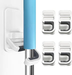 Broom Holder Wall Mount, 4 Pack Self Adhesive Broom and Mop Organizer by Unknown