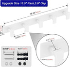 Bntuk Coat Rack Wall Mount - 5 Hat and Coat Hooks, Heavy Duty Towel Racks for Bathroom Entryway, Wall Hooks for Hanging Robes Bags, Hat Rack Key Hanger Organizer (White) - Image 3