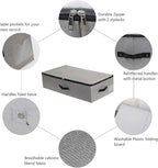 AMJ Under Bed Clothes Organizer Large Storage Bins with Durable Fabric, 4 Reinforced Handle, for Clothing, Shoes, Blankets, Sweaters, Toys, Dark Grey, 2 Pack - Image 3