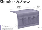 Houseify Slumber & Stow Hanging Bedside Caddy Organizer, 5 Pockets - Image 3