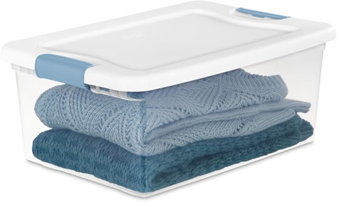 Sterilite Latching Box with Lids for Home and Office, 15 Quart, 24-Pack | Heavy-Duty and Stackable Plastic Containers with Latches for Closet, Cabinet, Bedroom, Bathroom and Dorm Room Organization - Image 9