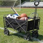 Mac Sports Collapsible Folding Outdoor Utility Wagon, Black - Image 4