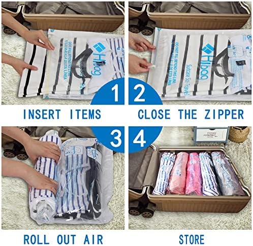 Vacuum Storage Bags, Space Saver Vacuum Seal Storage Bags 20-Pack Sealer Bags for Clothes, Clothing, Bedding, Comforter, Blanket (20C) | Various Size, Airtight Triple Seal, Save 80% Space, Hand Pump, Work with Vacuum, Double Zip, Reusable, Easy to Use - Image 6