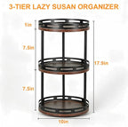 3 Tier Lazy Susan Organizer - 360° Rotating Spice Rack - Image 5