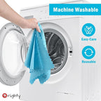 Orighty Microfiber Cleaning Cloth - 24 Pack, Blue Cleaning Rags 12x11 inch - Image 7