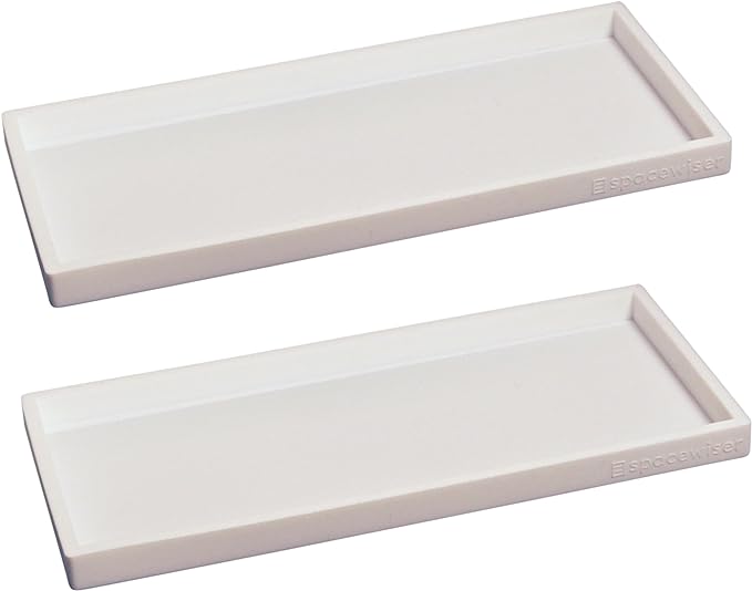 Spacewiser Silicone Countertop & Vanity Bathroom Tray – 2 PC 11.7" by Spacewiser