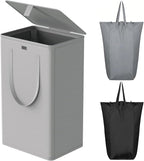 WOWLIVE 100L Laundry Hamper with Lid, Tall Dirty Laundry Basket for Dorm by WOWLIVE