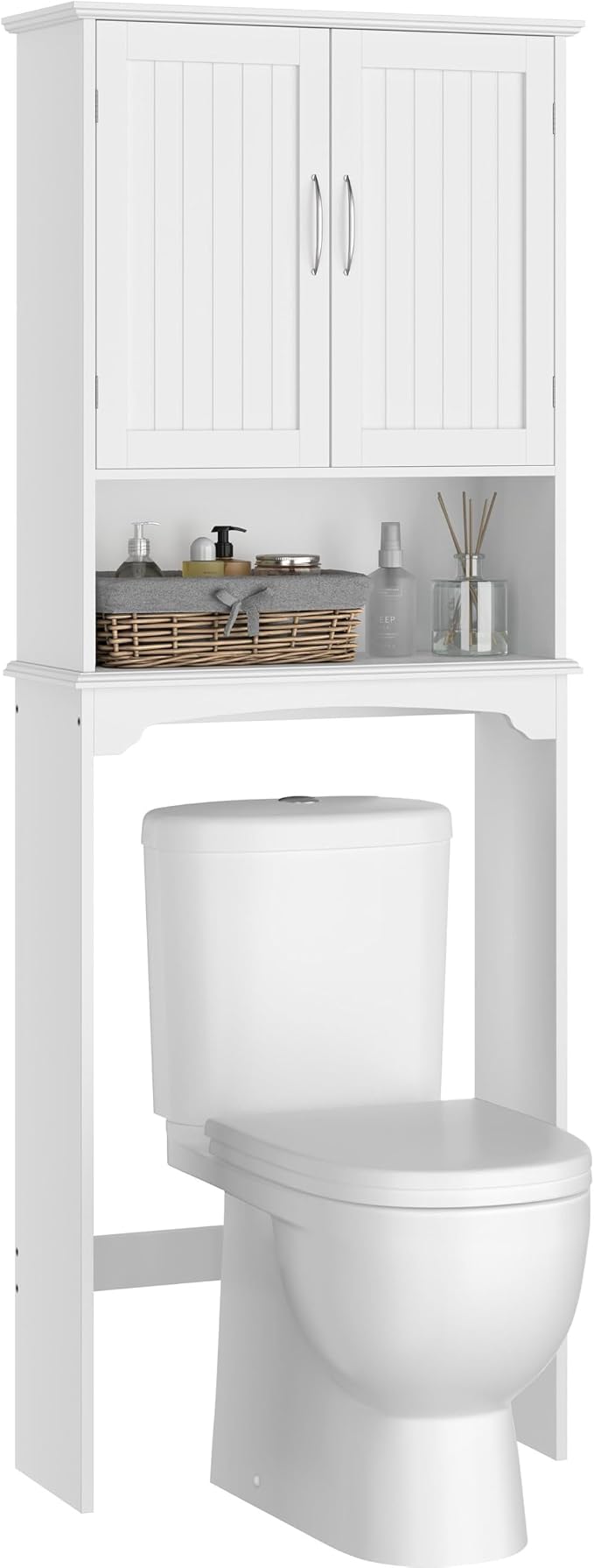 Yaheetech Over the Toilet Storage Cabinet, Bathroom Organizer, White by Unknown