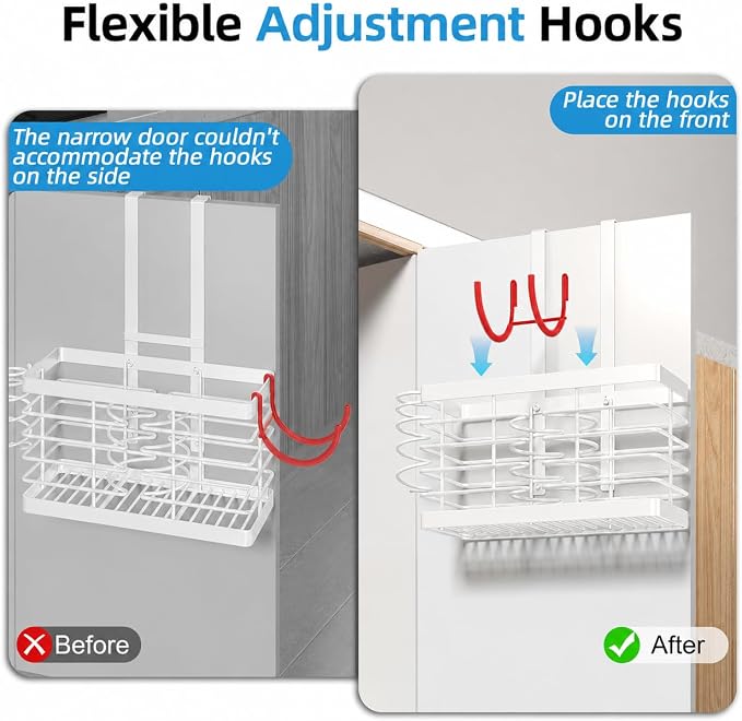 Sevenblue 2026 Upgraded 3-in-1 Universal Hair Tool Organizer, L Size, White - Image 5