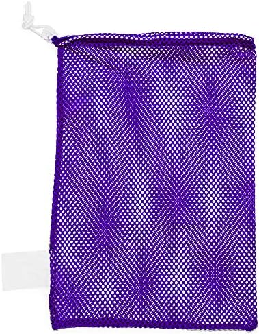 Champion Sports Mesh Equipment Bag – Heavy-Duty Nylon Drawstring Bag with Lock & ID Tag, Breathable Storage Sack for Balls, Swim Gear, Laundry & Toys, Multiple Sizes & Colors by ChampionSports