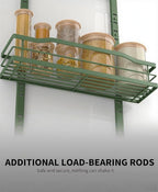 Moforoco Sage Green 9-Tier Over The Door Pantry Organizer, Pantry Organization and Storage, Black Hanging Basket Wall Spice Rack Seasoning Shelves - Image 6