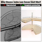 2 PCS 26" Lazy Susan Shelf Liner, Jaxbo Silicone Lazy Susan Liner for Dual Tier Pie Cut Organizer,Non-Slip Thermal Protection Mat - Image 5