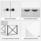 MAHANCRIS Bathroom Wall Cabinet with 2 Door and Adjustable Shelf, Farmhouse Medicine Cabinet with Towel Rack, 3-Tier Wall Mounted Storage Cabinet Over The Toilet for Bathroom Laundry Room, White - Image 8