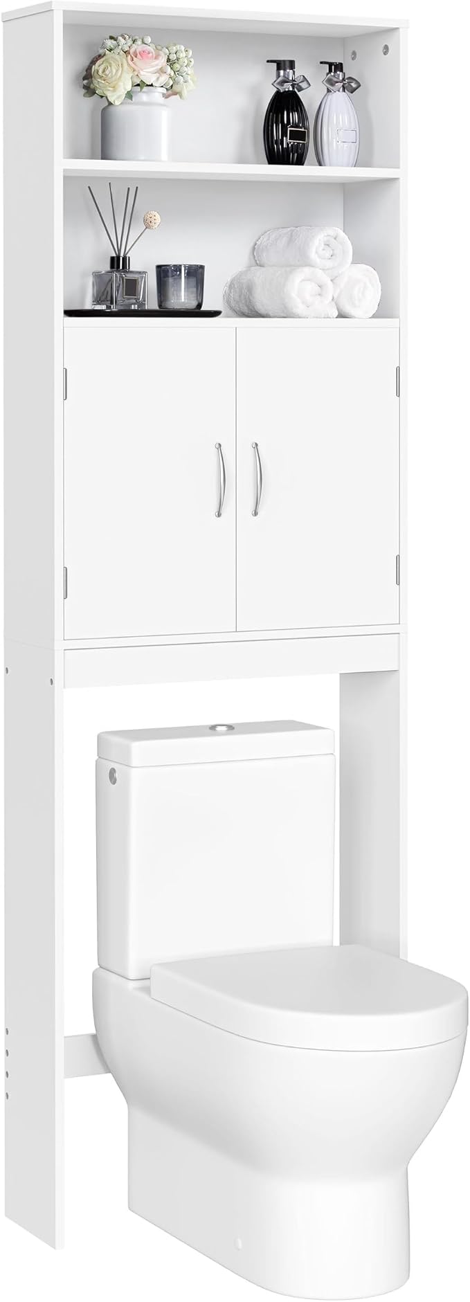 Yaheetech 77'' H Over the Toilet Storage Cabinet, Bathroom Organizer, White by Unknown