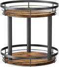 LAMU 10'' Wood Lazy Susan Spice Rack Organizer, 2 Tier Spice Organization for Cabinet, Countertop, Kitchen, Table Top, Pantry, Condiment and Seasoning Rack Organizer by YourHome-OrganizationHelper