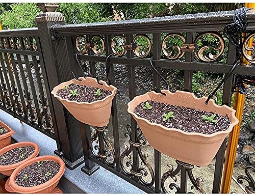 DINGEE 6 Inch Heavy Duty S Hooks, Large S Hook for Hanging Plants, Vinyl Coated S Hook 6 Pack Sturdy Non Slip Black S Hooks for Hanging Closet,Bird Feeders,Kitchen,Large Object,Garden Tools - Image 4
