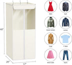 Univivi Garment Bags for Hanging Clothes, Cloth Bag 40 In, 2 PCS, Beige - Image 4