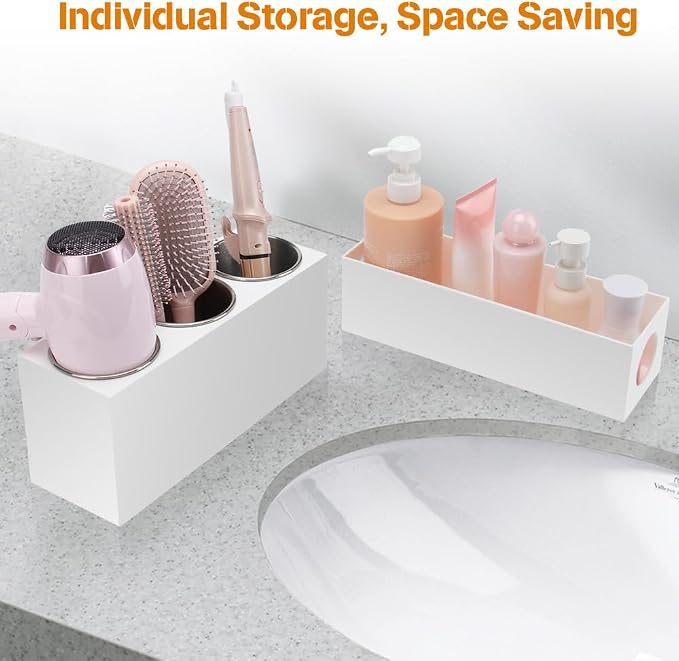 GFWARE Hair Tool Organizer with 3 Stainless Steel Cups, Cooling Hot Tools - Image 4