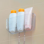 CGBE 2-Pack Cabinet Door Organizer, Self Adhesive Bathroom Shelves, Clear - Image 2