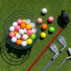 Wettarn Bulk Metal Wire Golf Ball Basket with Handle Stainless Steel Golf Basket Ball Holder Container for Summer Storage Practice Accessories - Image 4